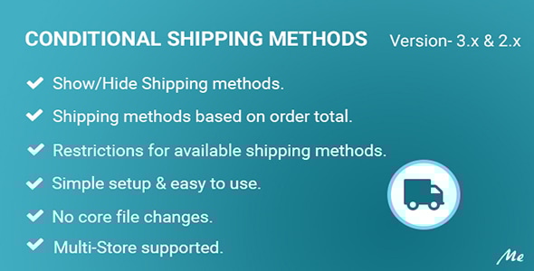 Conditional Shipping Methods - CodeCanyon Item for Sale