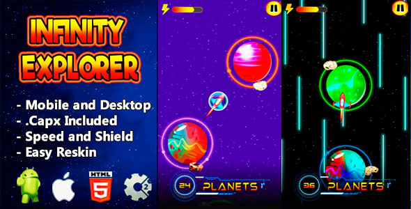 Infinity Explorer - Html5 Game and Mobile - CodeCanyon Item for Sale