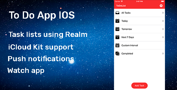To Do App IOS - CodeCanyon Item for Sale