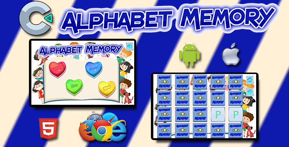 Alphabet Memory - HTML5 Mobile Game - CodeCanyon Item for Sale