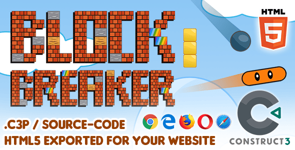 Block Breaker - HTML5 Construct 3 Game with Source-code - CodeCanyon Item for Sale