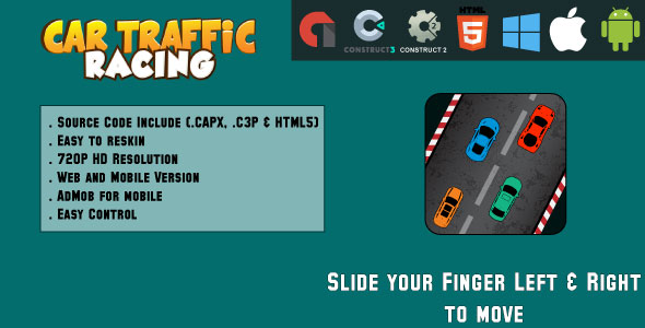 Car Traffic Racing - HTML5 Game - Web & Mobile + AdMob (CAPX, C3p and ...