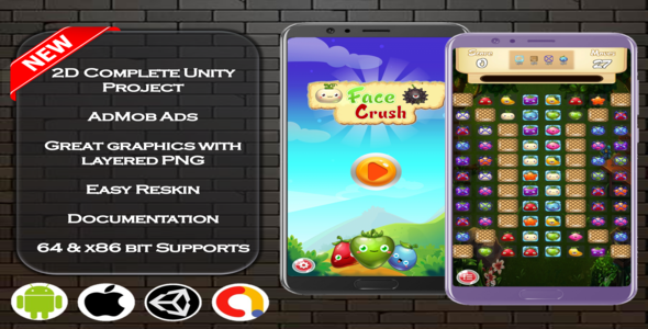 Face Crush Complete Unity Project + Admob - CodeCanyon Item for Sale