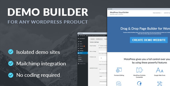 Demo Builder for any WordPress Product - CodeCanyon Item for Sale