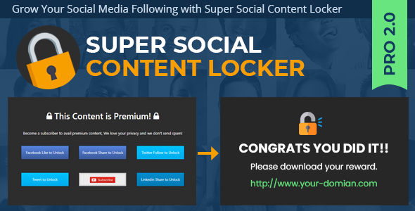 Super Social Content Locker - CodeCanyon Item for Sale