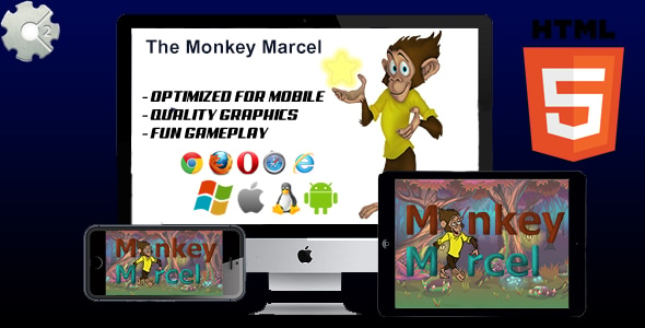 The Monkey Marcel - HTML5 Game (capx) - CodeCanyon Item for Sale