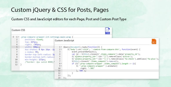Custom jQuery & CSS for Posts, Pages - CodeCanyon Item for Sale