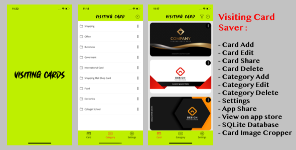 Visiting Card Saver - CodeCanyon Item for Sale