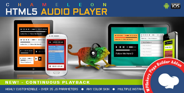 Chameleon Audio Player Addon for WPBakery Page Builder - CodeCanyon Item for Sale