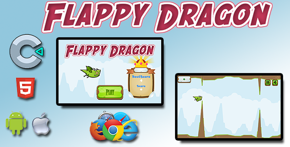 Flappy Dragon - HTML5 Mobile Game - CodeCanyon Item for Sale