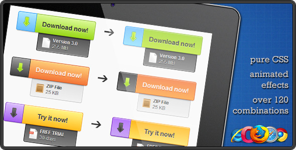 CSS Download Buttons by eucalyptuss | CodeCanyon
