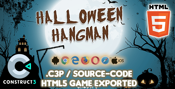Halloween Hangman HTML5 Game - Construct 3 Source-code - CodeCanyon Item for Sale
