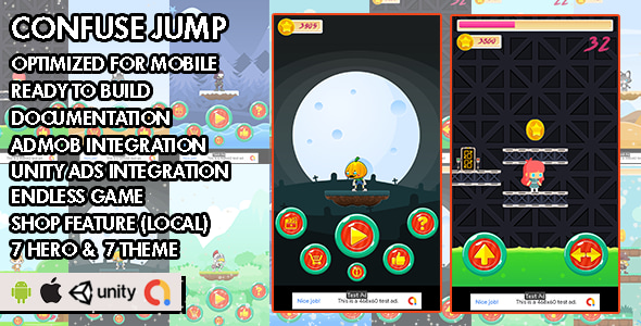 Confuse Jump - Unity Game - Android Hypercasual Game - CodeCanyon Item for Sale