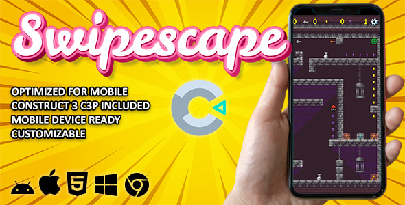 Swipescape - Construct 3 Game - CodeCanyon Item for Sale