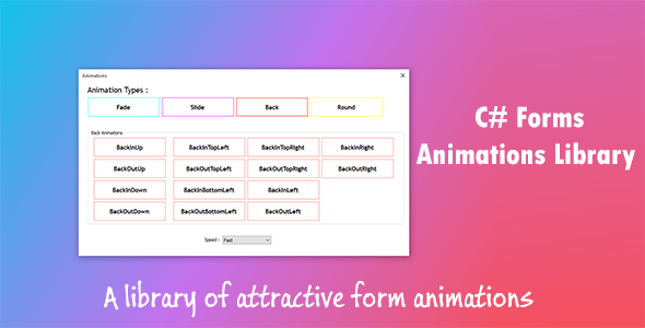 C sharp Forms Animations Library - CodeCanyon Item for Sale