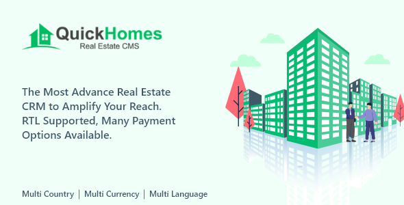 QuickHomes - Real Estate Agency Portal Multilingual - CodeCanyon Item for Sale