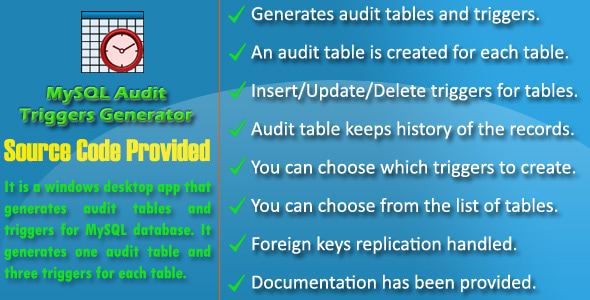MySQL Database Logs with Source Code - CodeCanyon Item for Sale