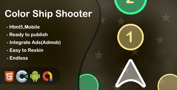 Color Ship Shooter(Html5 + Construct 3 +Mobile) - CodeCanyon Item for Sale