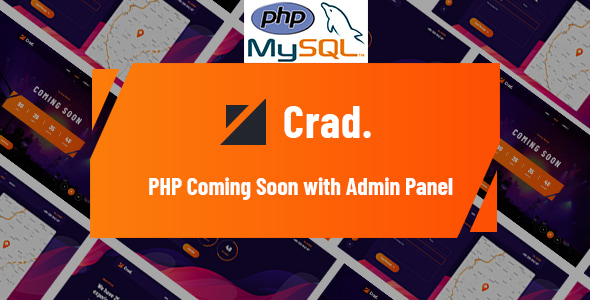 Crad - PHP Coming Soon with Admin Panel - CodeCanyon Item for Sale