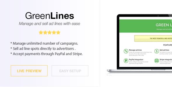 Green Lines - Standalone Script - Manage and Sell Ad Lines - CodeCanyon Item for Sale