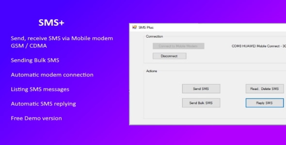 SMS sending, receiving via Modem - CodeCanyon Item for Sale