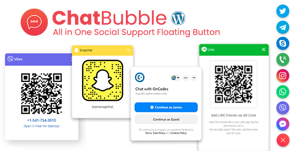 ChatBubble - WordPress All in One Social Support Floating Button - CodeCanyon Item for Sale