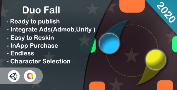 Duo Fall (Unity Game+Admob+iOS+Android) - CodeCanyon Item for Sale
