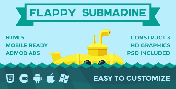 Flappy Submarine - CodeCanyon Item for Sale
