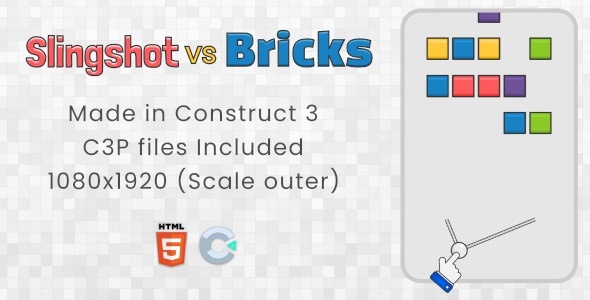 Slingshot vs Bricks - HTML5 Casual game - CodeCanyon Item for Sale
