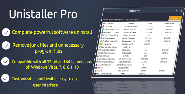 Unistaller Pro Source Code - CodeCanyon Item for Sale