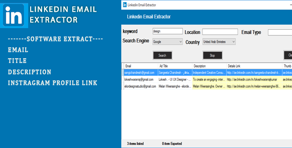 Linkedin Email Scrapping Tool - CodeCanyon Item for Sale