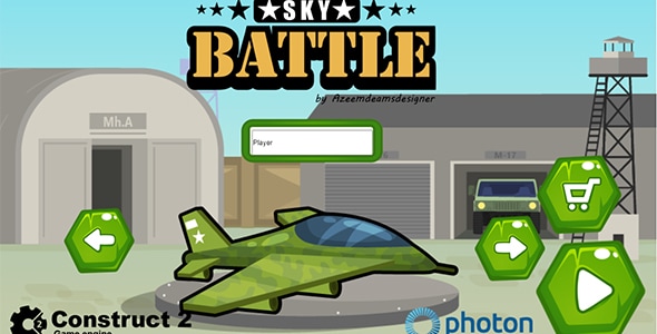 Sky Battle Construct 2 .capx & html5 game - CodeCanyon Item for Sale