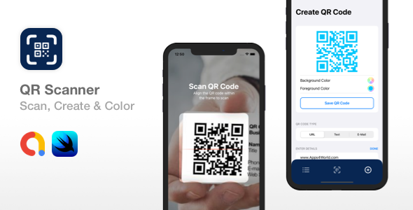 QR Scanner - Create, Color & Scan QR codes | SwiftUI - CodeCanyon Item for Sale