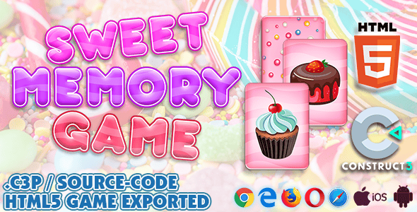 Sweet Memory HTML5 Game - Construct 3 All Source-code (.c3p) - CodeCanyon Item for Sale