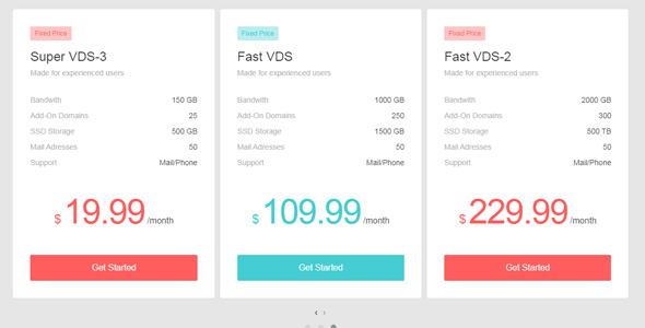 CSS Slider Responsive Web Pricing Tables - CodeCanyon Item for Sale