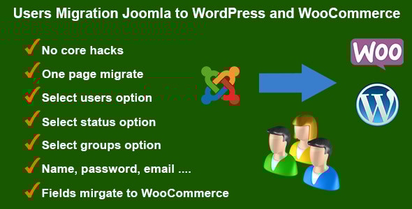 Users Migration Joomla to WordPress and WooCommerce - CodeCanyon Item for Sale