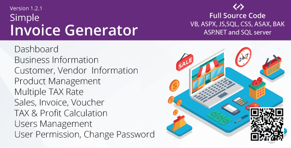 Simple Invoice Generator - VB, ASP.NET, AJAX, Multiple TAX (GST) - CodeCanyon Item for Sale