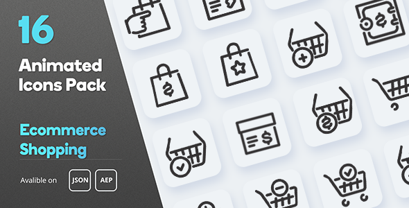 Ecommerce Shopping Animated Icons Pack - CodeCanyon Item for Sale