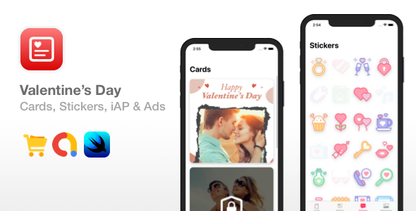Valentine's Day - Cards, Stickers, Wallpapers, iAPs - CodeCanyon Item for Sale