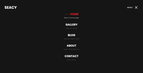 Seacy - Full Width Toggle Menu - CodeCanyon Item for Sale