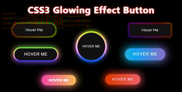 CSS3 Glowing Effect Button - CodeCanyon Item for Sale