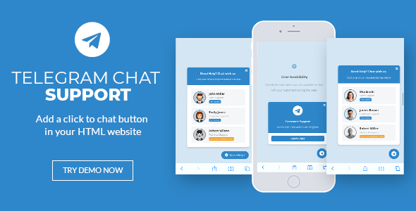 Telegram Chat Support - jQuery Plugin - CodeCanyon Item for Sale