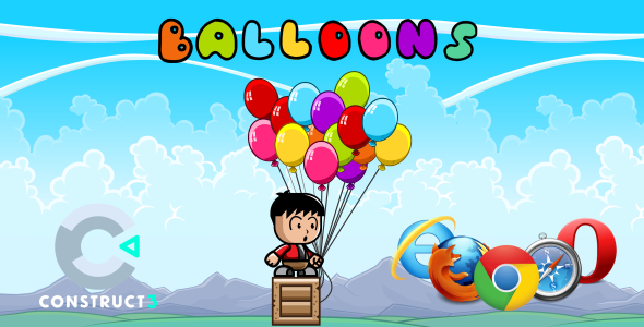 Balloon HTML5 Game (With Construct 3 All Source-code (.c3p) - CodeCanyon Item for Sale
