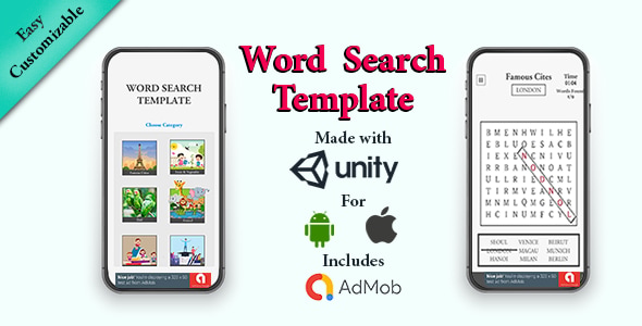 Word Search Template: Unity3D | Android - CodeCanyon Item for Sale
