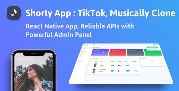 Shorty Short Video Making React Native App with Admin Panel - CodeCanyon Item for Sale