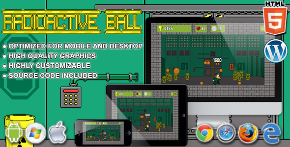 Radioactive Ball - HTML5 Arcade Game - CodeCanyon Item for Sale