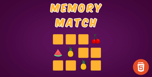 Memory Match - HTML5 Matching Game - CodeCanyon Item for Sale