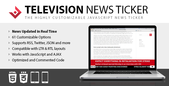 Live News JS - Responsive News Ticker - CodeCanyon Item for Sale