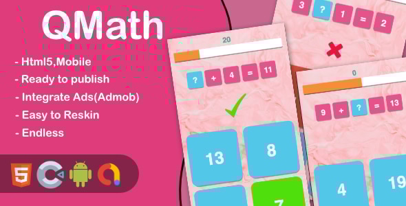 QMath(Html5 + Construct 3 +Mobile) - CodeCanyon Item for Sale