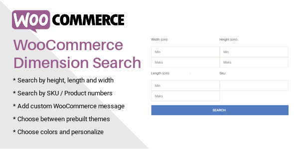 WooCommerce Dimension Search - CodeCanyon Item for Sale
